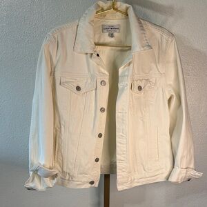 Lucky Brand Women's off white  Jean Jacket- Large